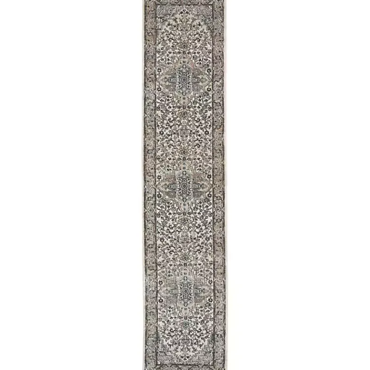 Kirklands Home and Ivory Nadia Medallion Runner, 2x10 Gray Hot