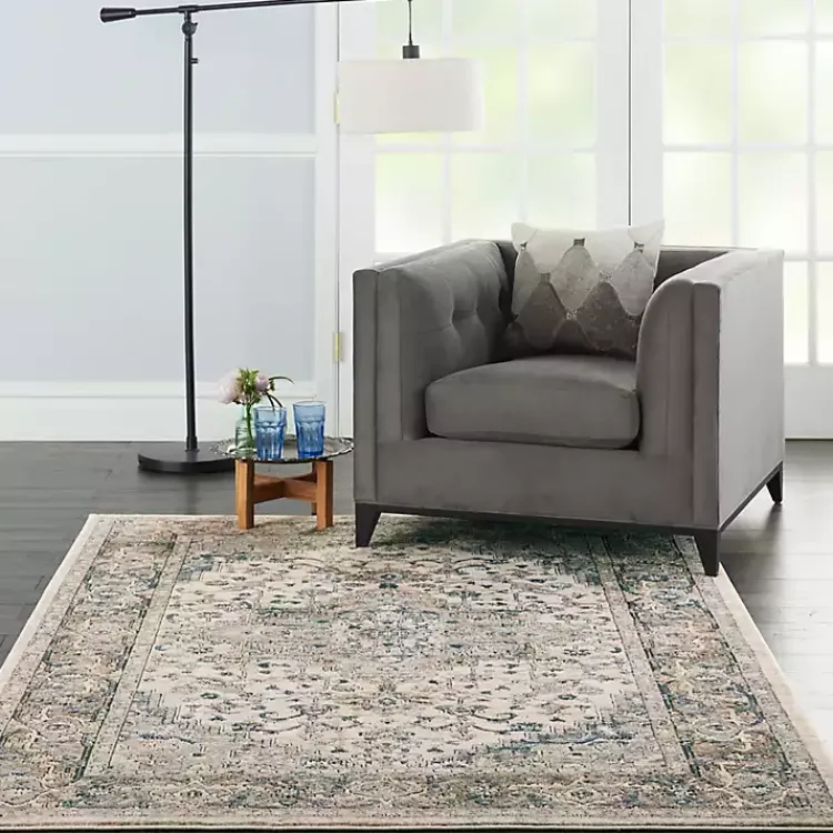 Kirklands Home and Ivory Nadia Medallion Area Rug, 4x6 Gray Online