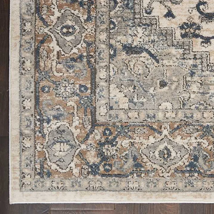Kirklands Home and Ivory Nadia Medallion Area Rug, 7x9 Gray