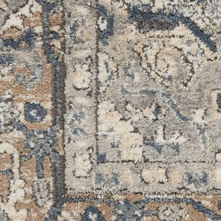 Kirklands Home and Ivory Nadia Medallion Area Rug, 7x9 Gray