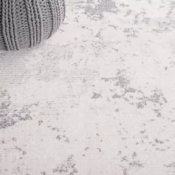 Kirklands Home Gray and Ivory Whisper Abstract Area Rug, 5x7 Outlet
