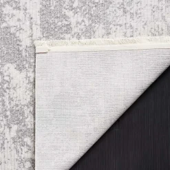 Kirklands Home Gray and Ivory Whisper Abstract Area Rug, 5x7 Outlet