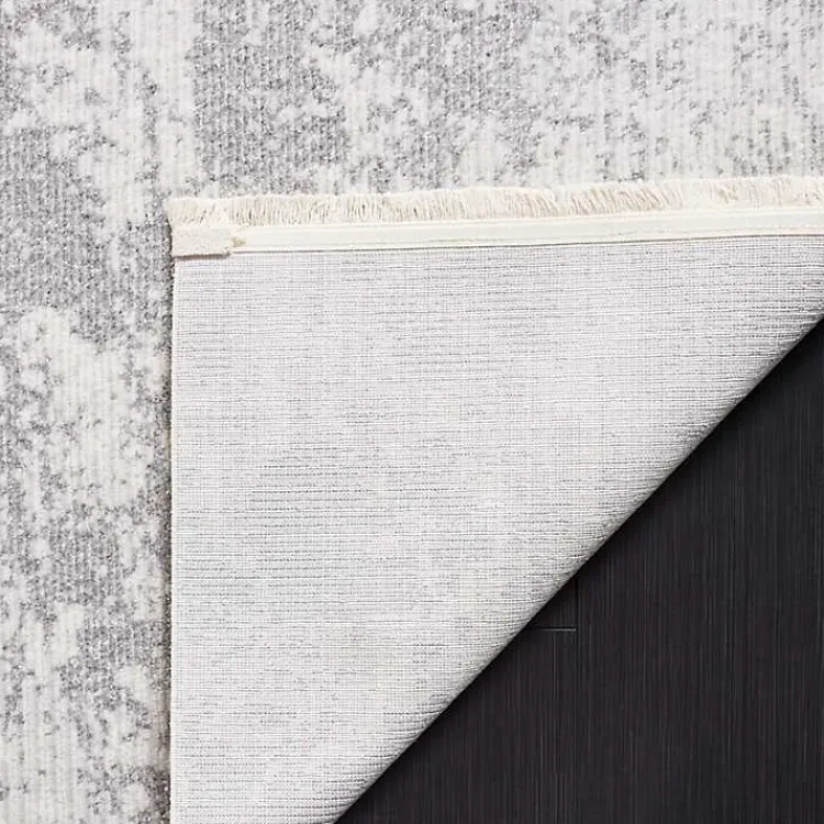 Kirklands Home Gray and Ivory Whisper Abstract Area Rug, 6x6 Online