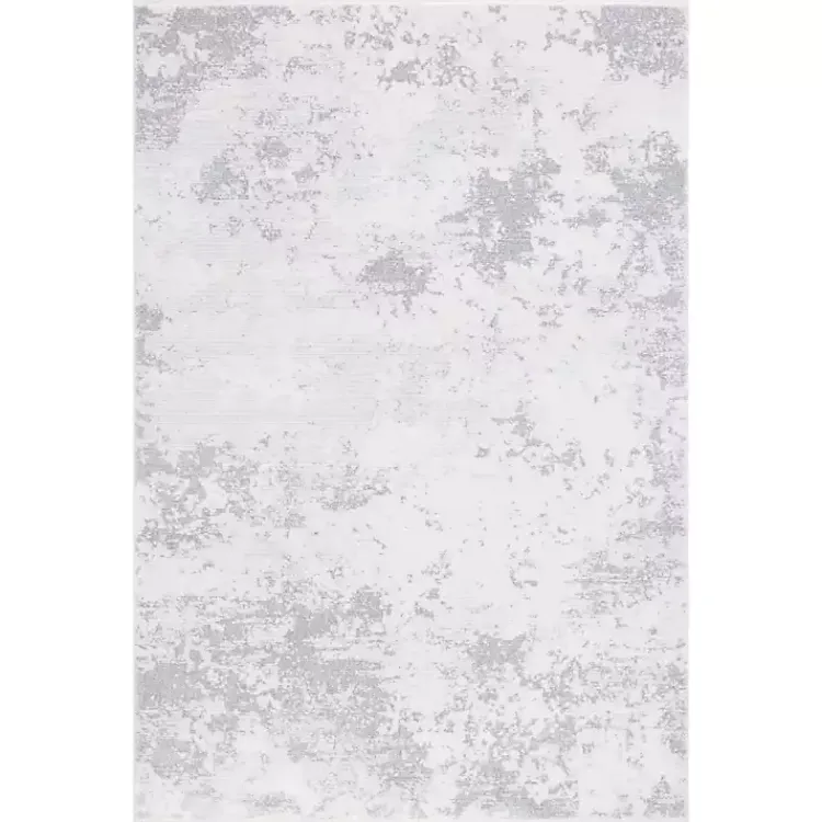 Kirklands Home Gray and Ivory Whisper Abstract Area Rug, 8x10 Outlet