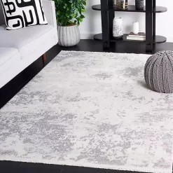 Kirklands Home Gray and Ivory Whisper Abstract Area Rug, 8x10 Outlet