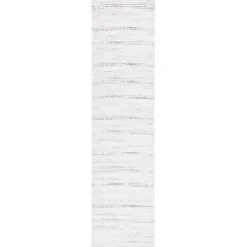 Kirklands Home Gray and Ivory Whisper Striated Runner, 2x8 Best
