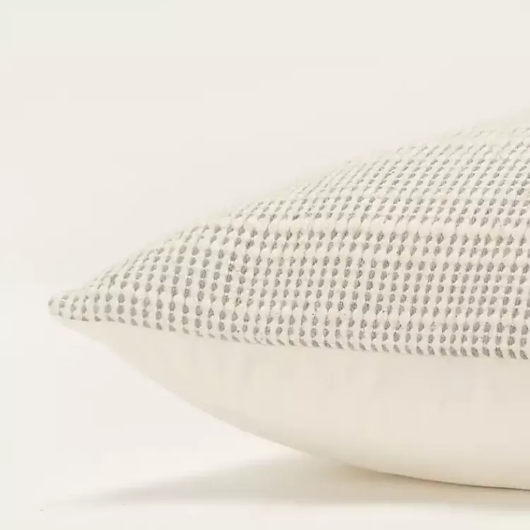 Pillows>Kirklands Home Gray and Natural Sea Striped Pillow