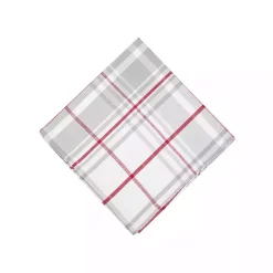 Christmas Dining & Entertaining>Kirklands Home Gray and Red Plaid Napkins, Set of 6
