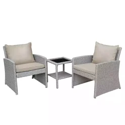 Kirklands Home Gray and 3-pc. Wicker Chat Set Tan Online