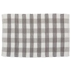 Kirklands Home and White Buffalo Check Accent Rug Gray Best