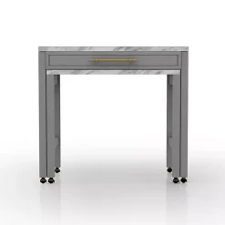 Kirklands Home Gray and White Faux Marble Nested Counter Table Online