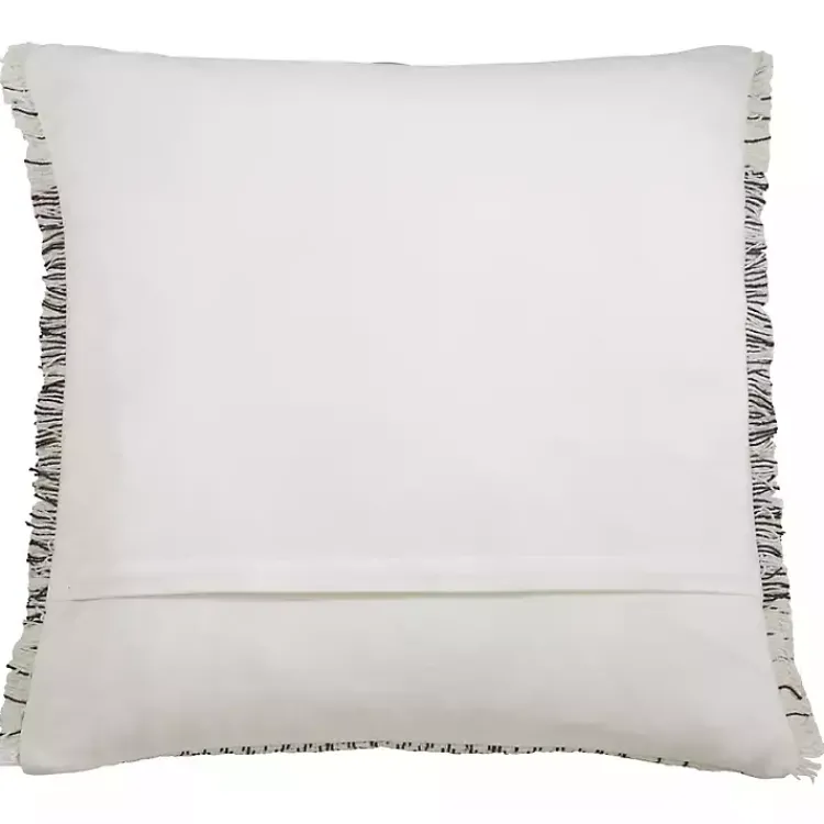Pillows>Kirklands Home Gray and White Kantha Chevron Pillow