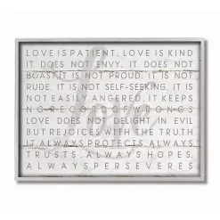 Kirklands Home Gray and White Love Is Patient Framed Art Print Online