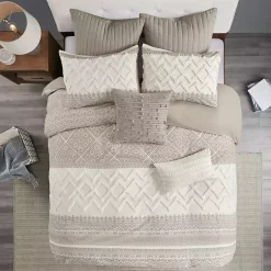 Kirklands Home Gray and White 3-pc. California King Duvet Set
