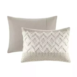 Kirklands Home Gray and White 3-pc. California King Duvet Set
