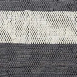 Kirklands Home and White Stripe Cotton Accent Rug, 2x3 Gray Discount