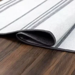Kirklands Home Gray and White Stripe Washable Runner, 2x7 Clearance