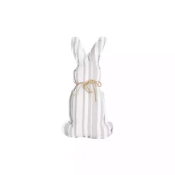 Easter Decorations>Kirklands Home Gray and White Striped Bunny Pillow