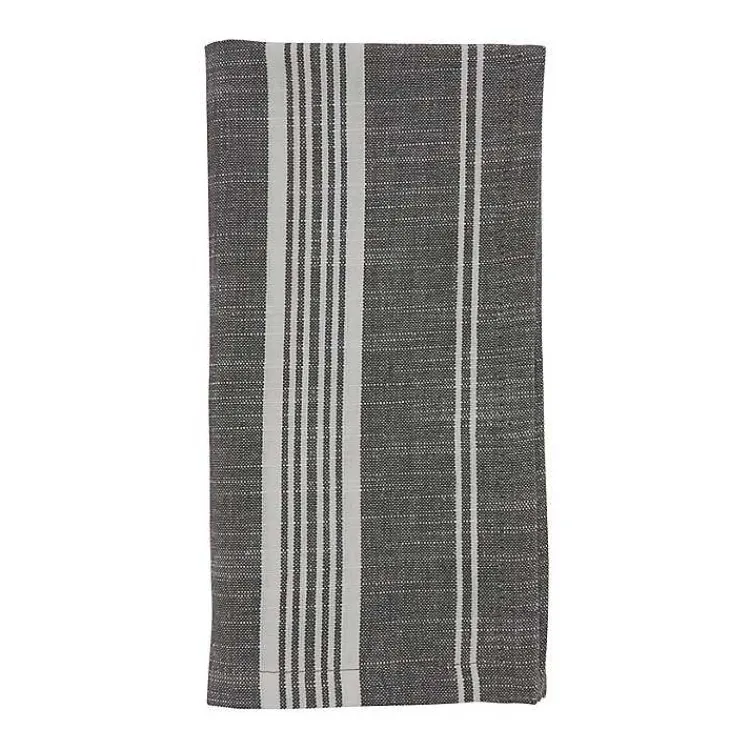 Kirklands Home and White Striped Napkins, Set of 4 Gray Best