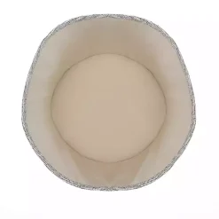 Baskets & Boxes>Kirklands Home Gray and White Tuft Peaks Storage Basket