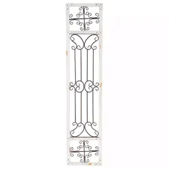 Kirklands Home Gray Angelic Scrollwork Panel Wall Plaque