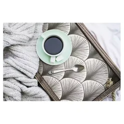Kirklands Home Gray Art Deco Fans Peel & Stick Wallpaper New