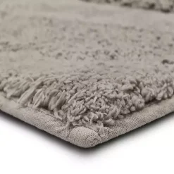 Kirklands Home Asymmetrical Cotton Bath Mat, 34 in. Gray Hot