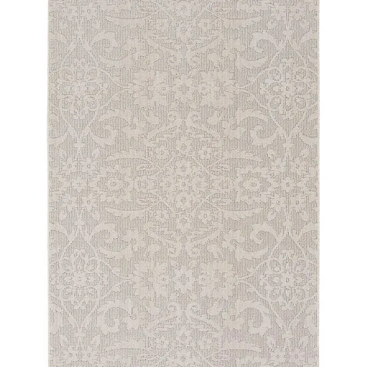 Kirklands Home Auckland Damask Outdoor Area Rug, 7x9 Gray Online