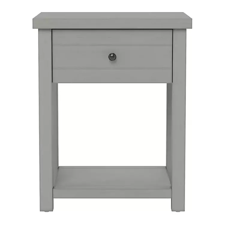 Kirklands Home Bailie Wooden Side Table Gray Outlet