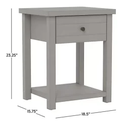 Kirklands Home Bailie Wooden Side Table Gray Outlet
