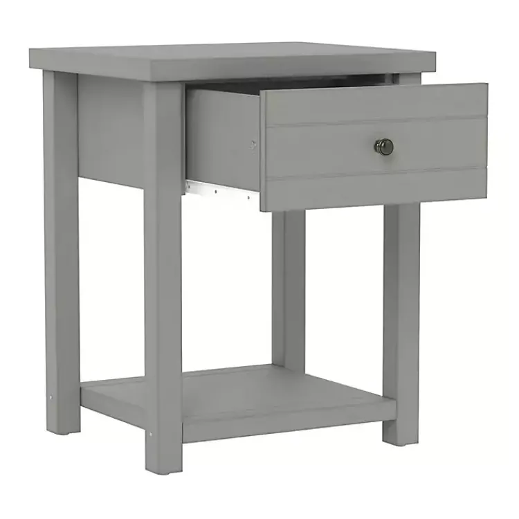 Kirklands Home Bailie Wooden Side Table Gray Outlet