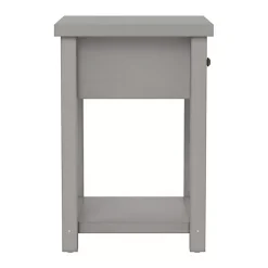 Kirklands Home Bailie Wooden Side Table Gray Outlet