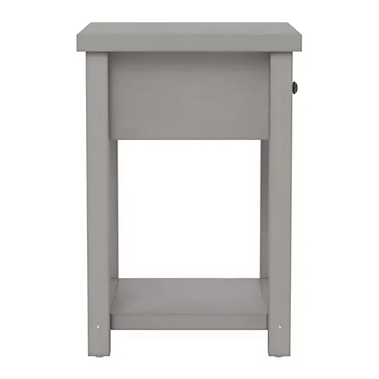 Kirklands Home Bailie Wooden Side Table Gray Outlet