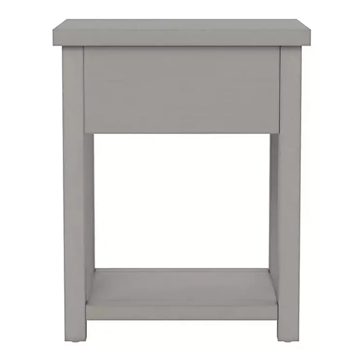Kirklands Home Bailie Wooden Side Table Gray Outlet