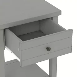 Kirklands Home Bailie Wooden Side Table Gray Outlet