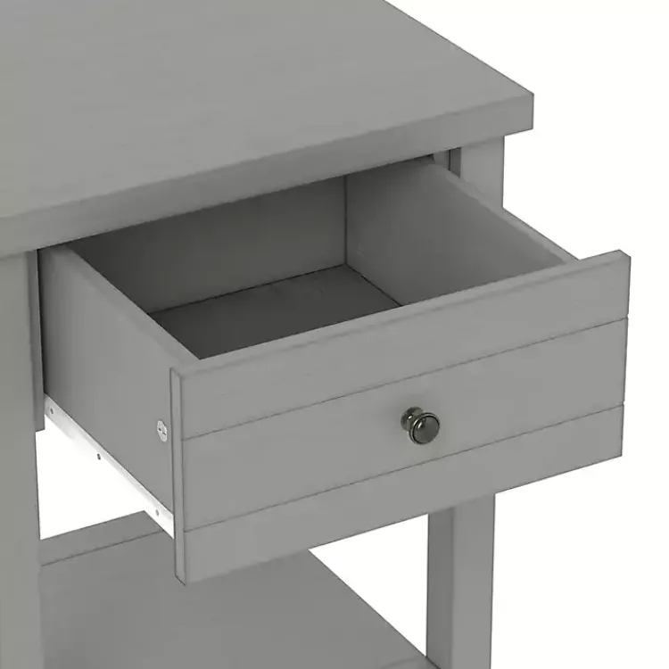 Kirklands Home Bailie Wooden Side Table Gray Outlet