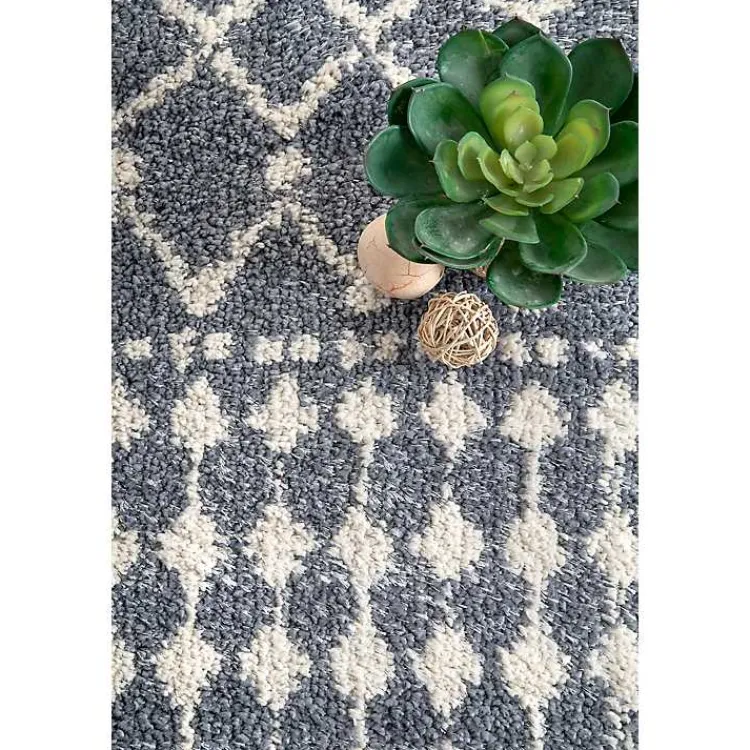 Kirklands Home Barbara Moroccan Area Rug, 5x8 Gray New