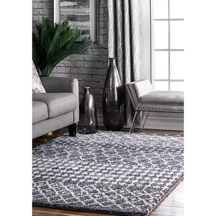 Kirklands Home Barbara Moroccan Area Rug, 8x10 Gray New