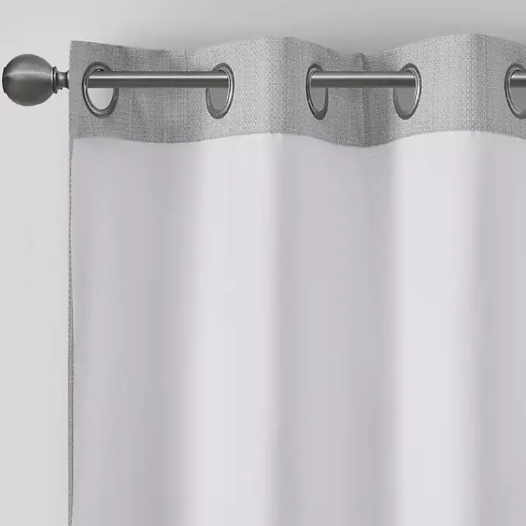 Kirklands Home Basketweave Curtain Panel Set, 84 in Gray Hot