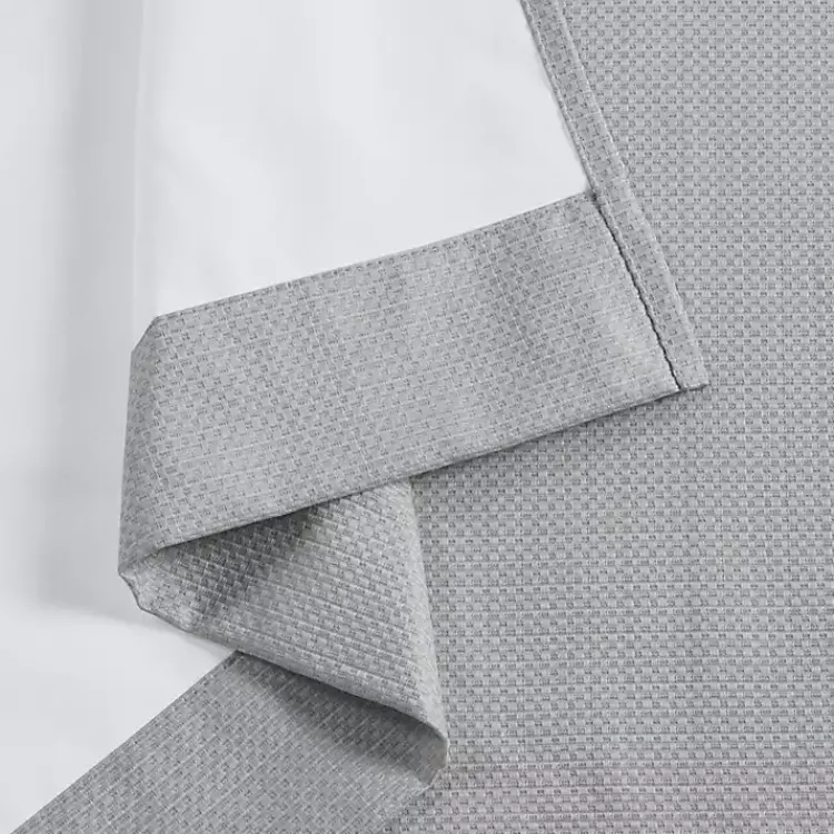 Kirklands Home Basketweave Curtain Panel Set, 84 in Gray Hot