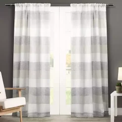 Kirklands Home Becky Curtain Panel Set, 96 in. Gray Outlet