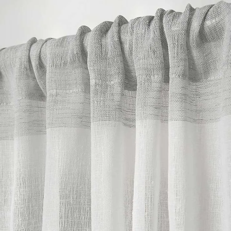 Kirklands Home Gray Becky Curtain Panel Set, 108 in. Clearance