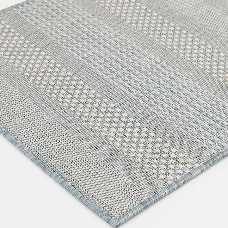 Kirklands Home Blue Elletta Indoor/Outdoor Area Rug, 2x7 Gray Online