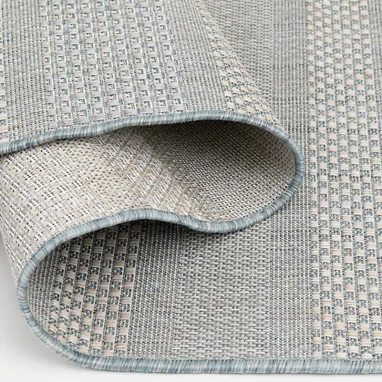 Kirklands Home Blue Elletta Indoor/Outdoor Area Rug, 2x7 Gray Online