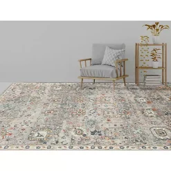 Kirklands Home Bohemian Area Rug, 5x7 Gray Best