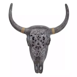 Kirklands Home Bohemian Bull Wall Plaque Gray Online