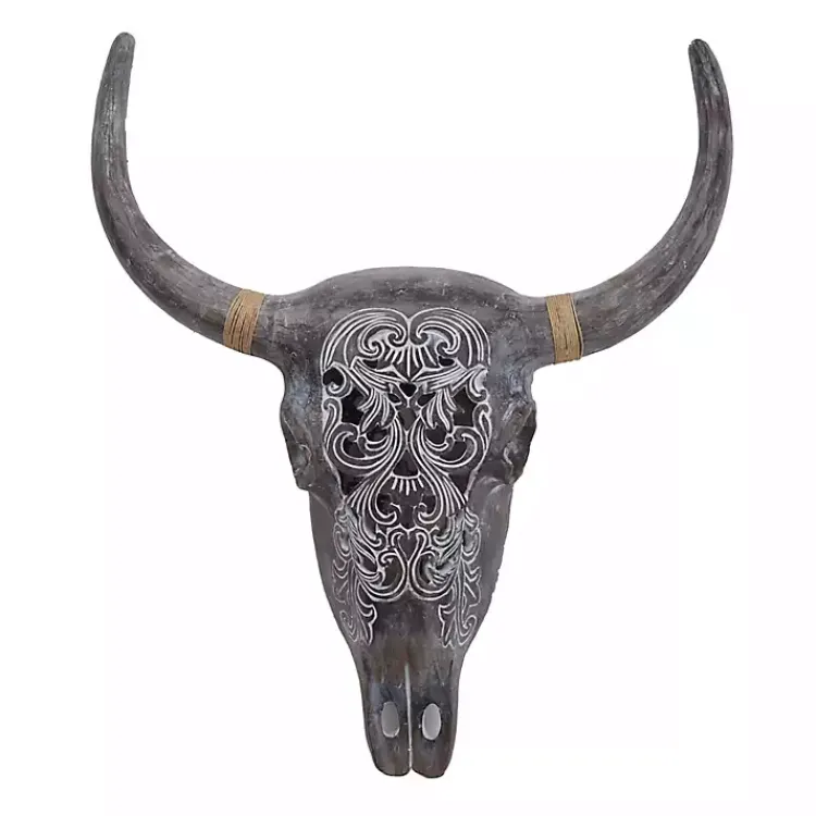 Kirklands Home Bohemian Bull Wall Plaque Gray Online