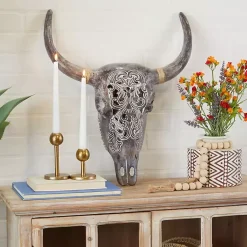 Kirklands Home Bohemian Bull Wall Plaque Gray Online