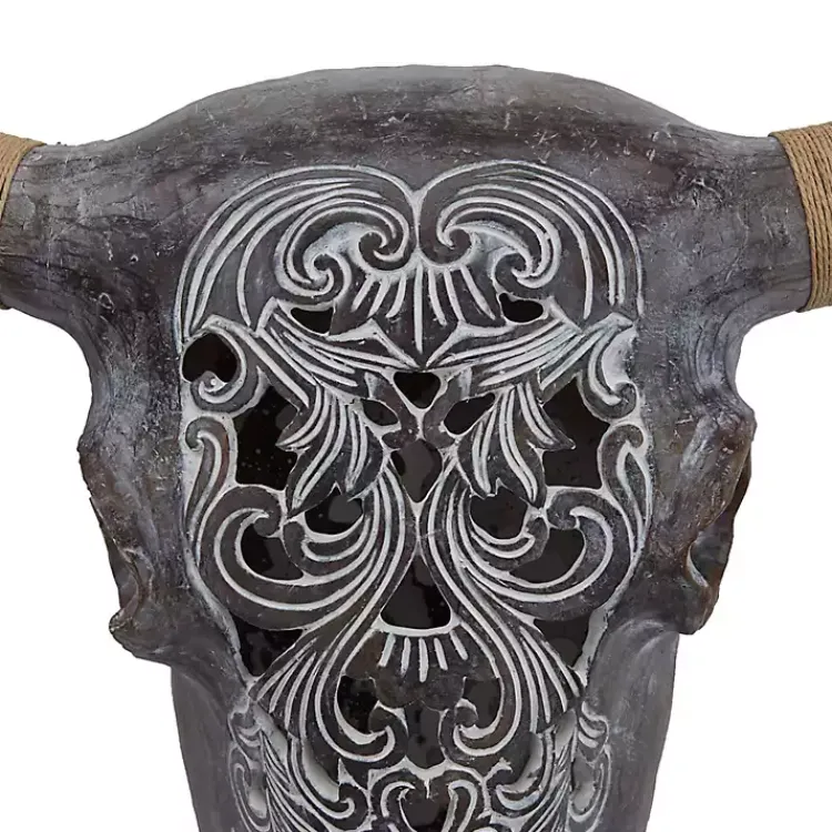 Kirklands Home Bohemian Bull Wall Plaque Gray Online