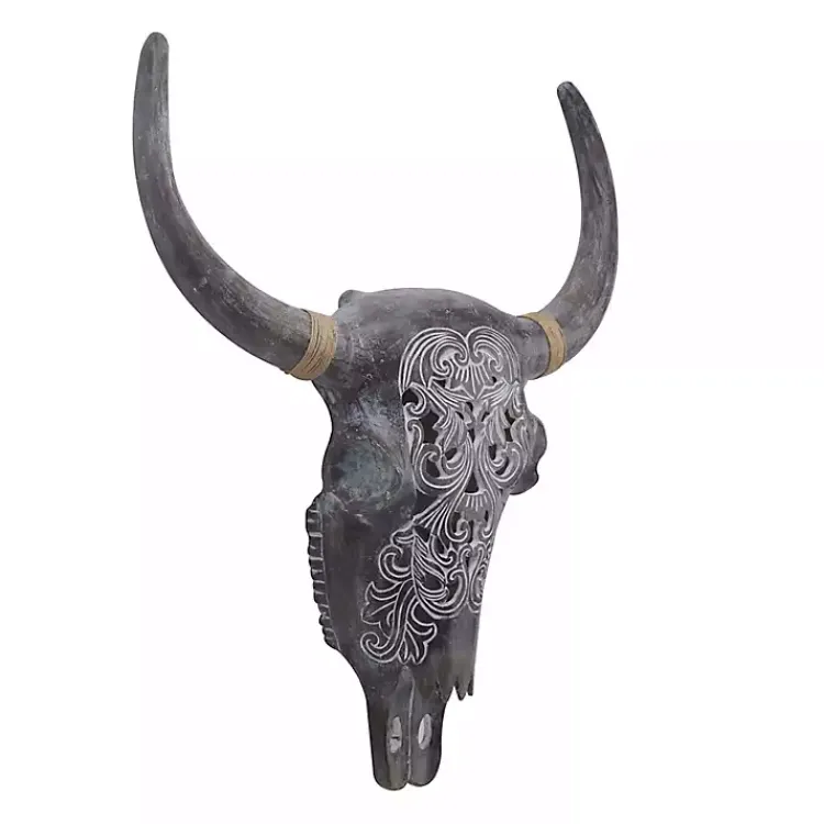 Kirklands Home Bohemian Bull Wall Plaque Gray Online